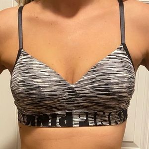 PINK Clasp Back No Underwire Push-Up Sports Bra
